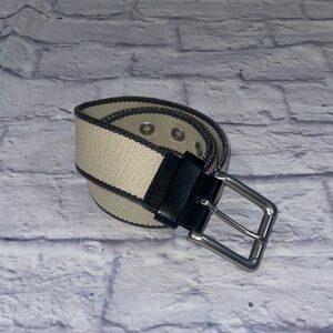 Banana Republic Canvas and Leather Trim Belt